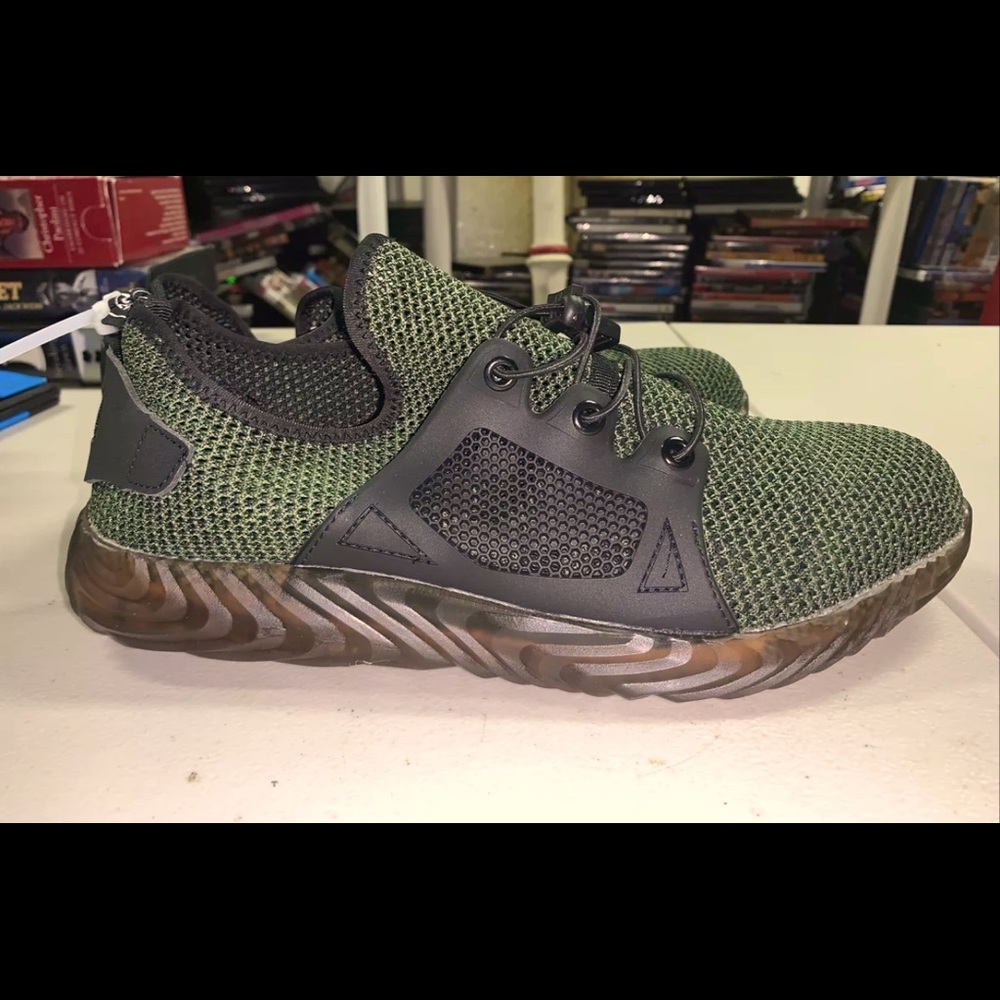 Adidas Die Weltmarke Black/green Steel Toe Men's Shoes Size 45 / US 11